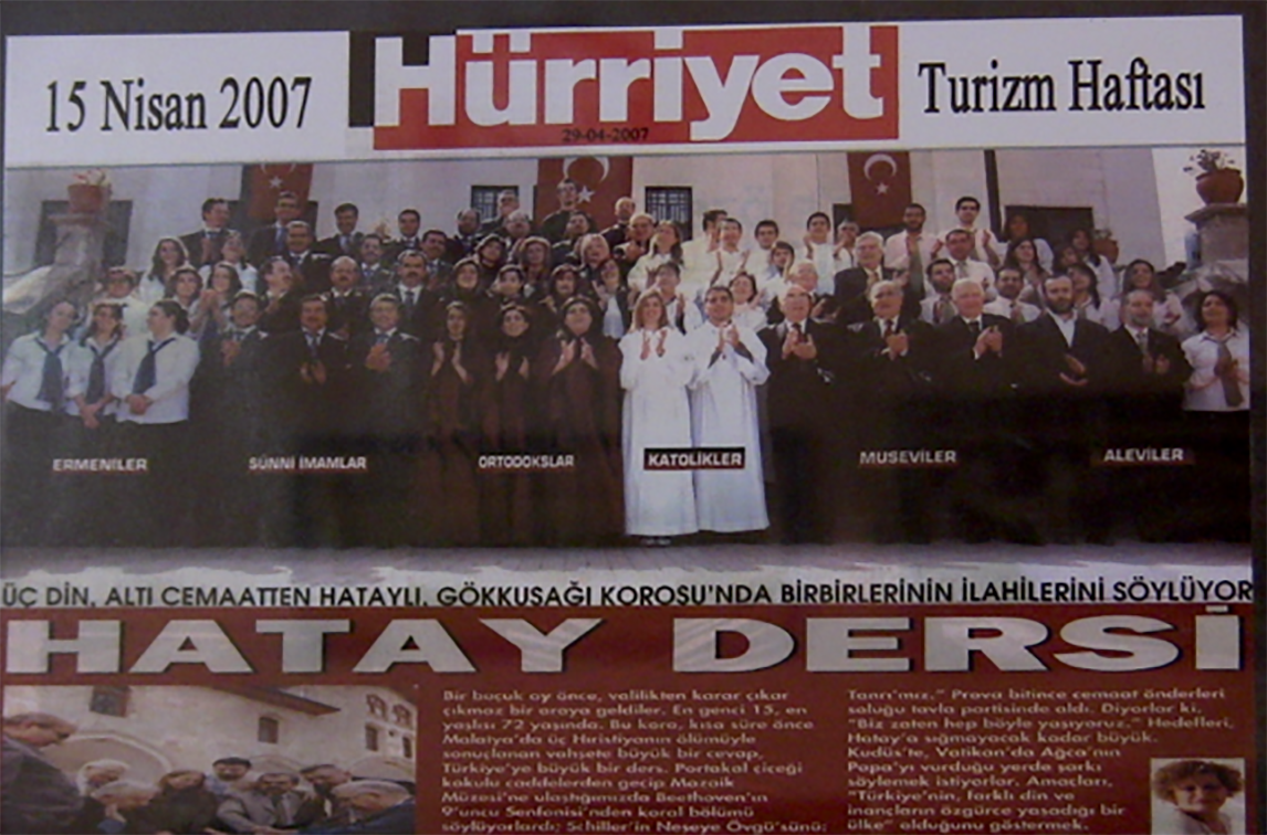 Mehmet’s tagged and framed newspaper cutting. Photo by Seçil Dağtaş.