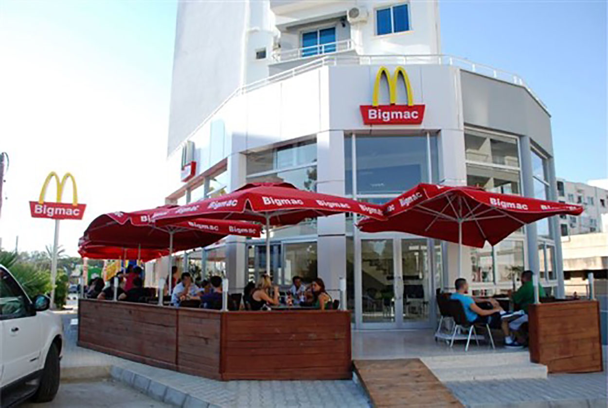 Signs of simulation: The now defunct Big Mac in Nicosia. Photo by Rebecca Bryant.