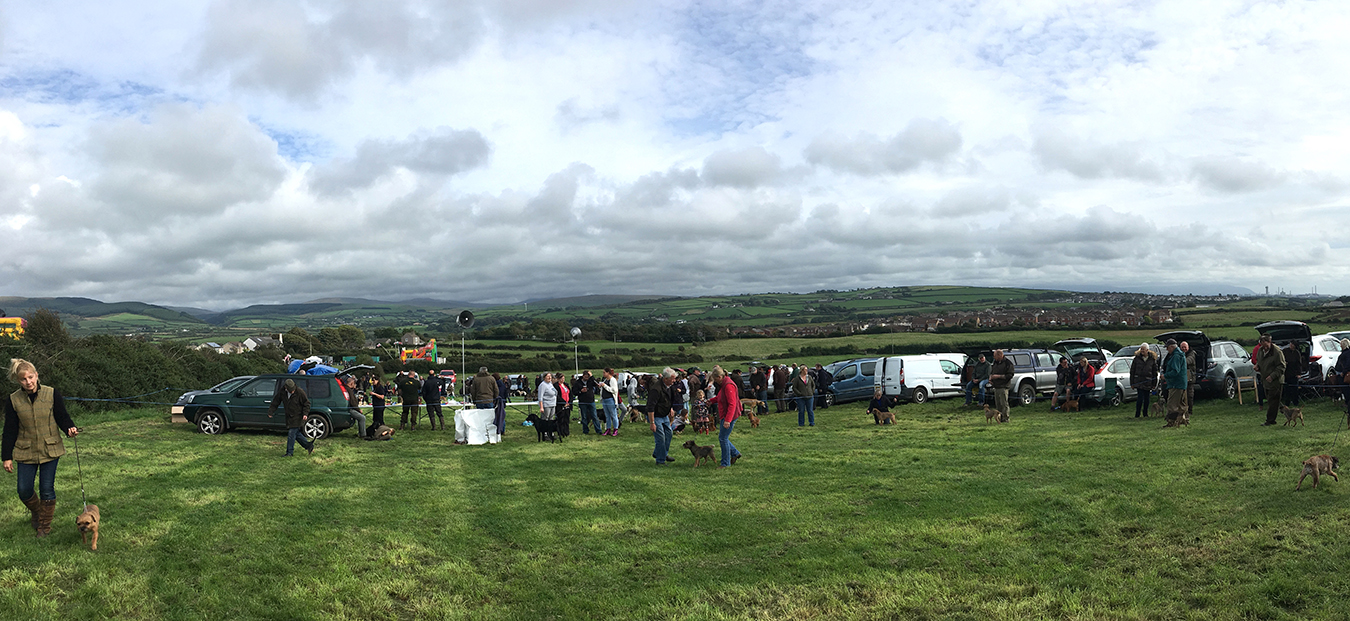 Dog show at the Egremont Crab Fair, September 2018. The nuclear facilities operated by sponsor Sellafield Limited are visible on the horizon. Photo by Petra Tjitske Kalshoven.
