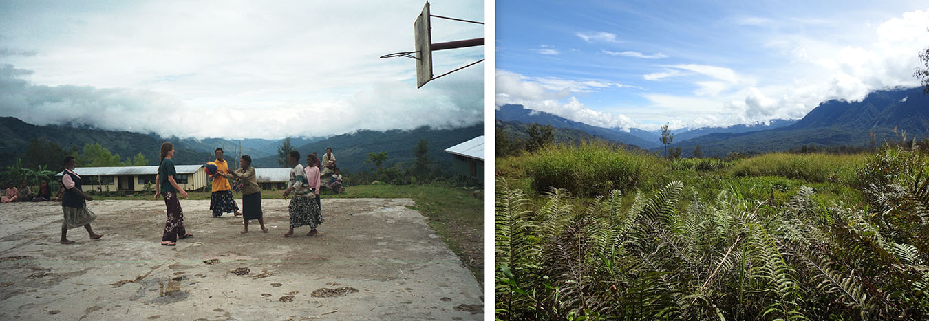 Photos of the Tipinini Primary School, picture on the left is from 1999, picture on the right is from 2016. Photos by Jerry K. Jacka.