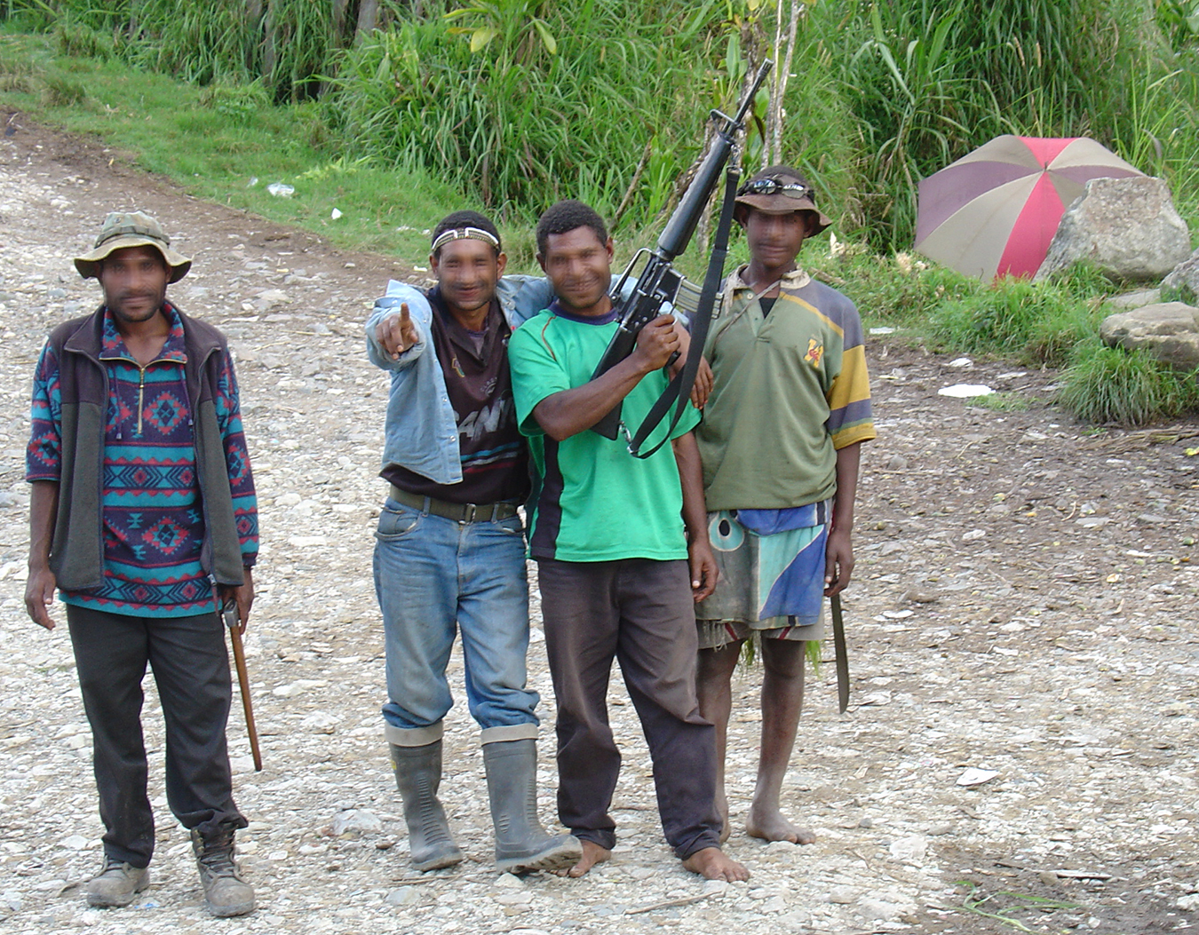 Rambo with gun. Photo by Jerry K. Jacka.