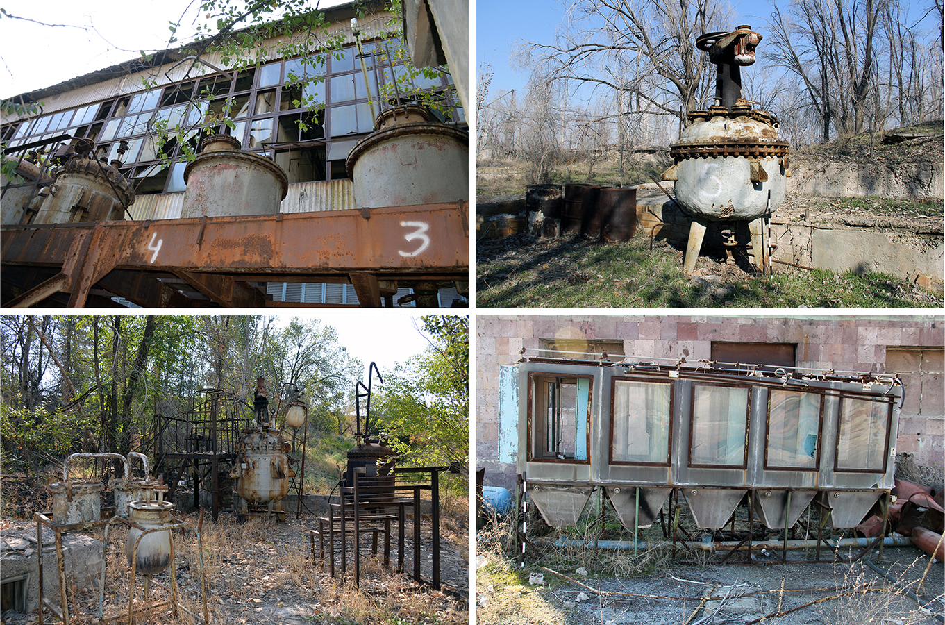 Equipment from Khimzavod moved to exterior spaces. Photos by Lori Khatchadourian.