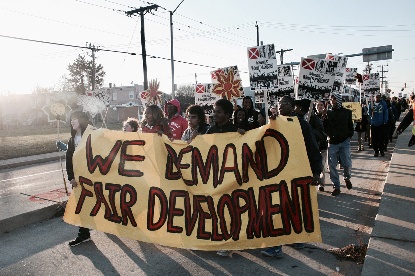 March to stop the incinerator. Photo by United Workers, December 2014.