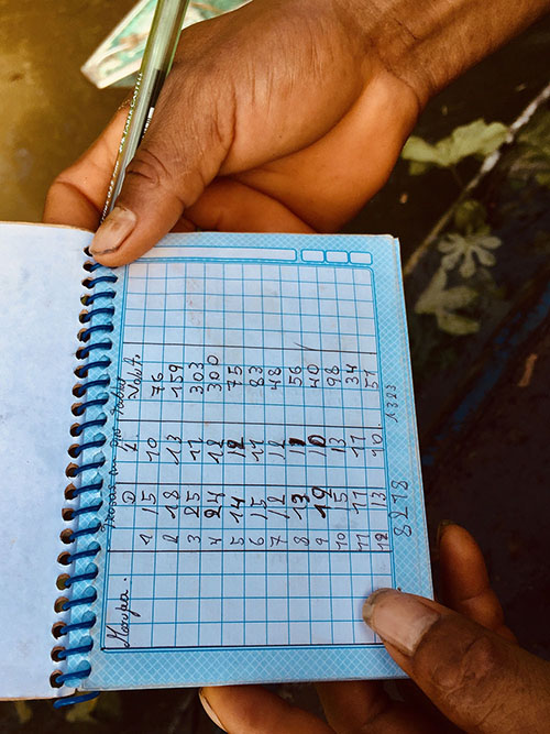 Pancho’s notebook. Photo by Eduardo Romero Dianderas.