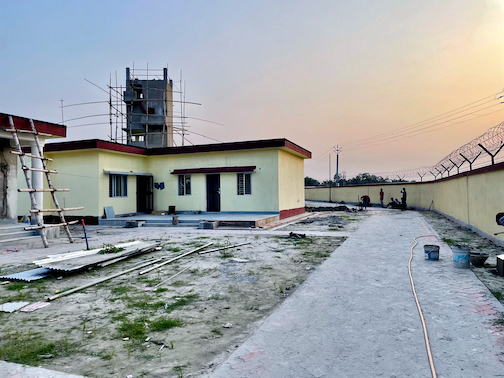 Outside of a barracks.