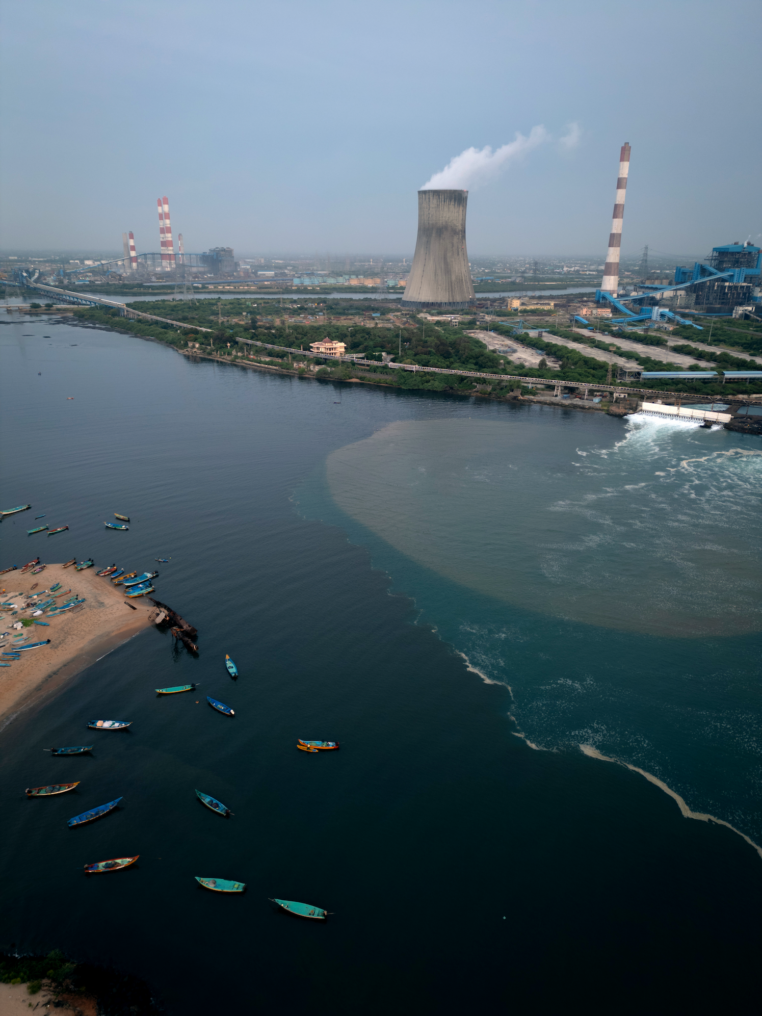 Aerial photograph of the NCTPS in Ennore.