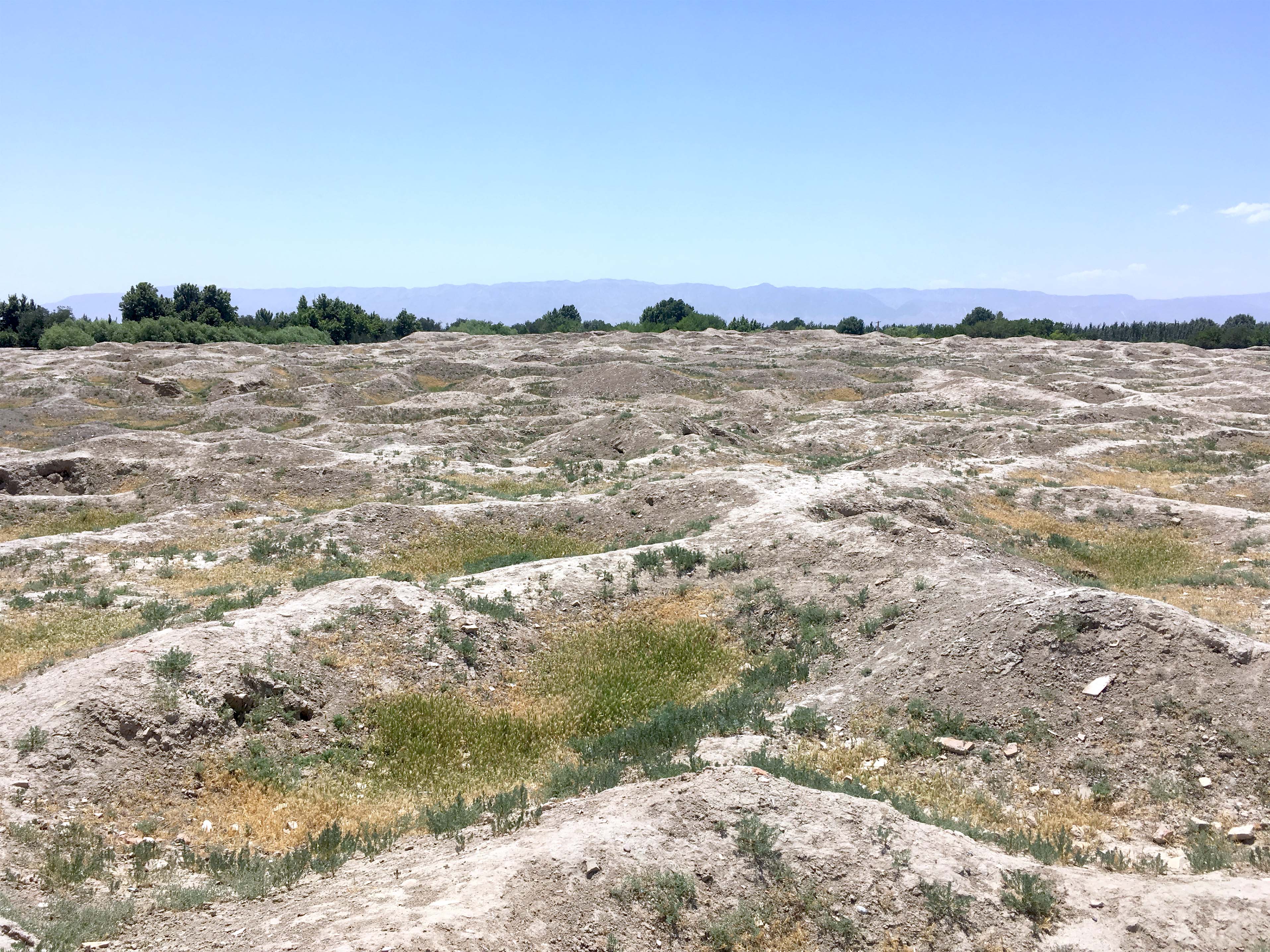 The looted archaeological landscape of Teppa-i Zargaran.